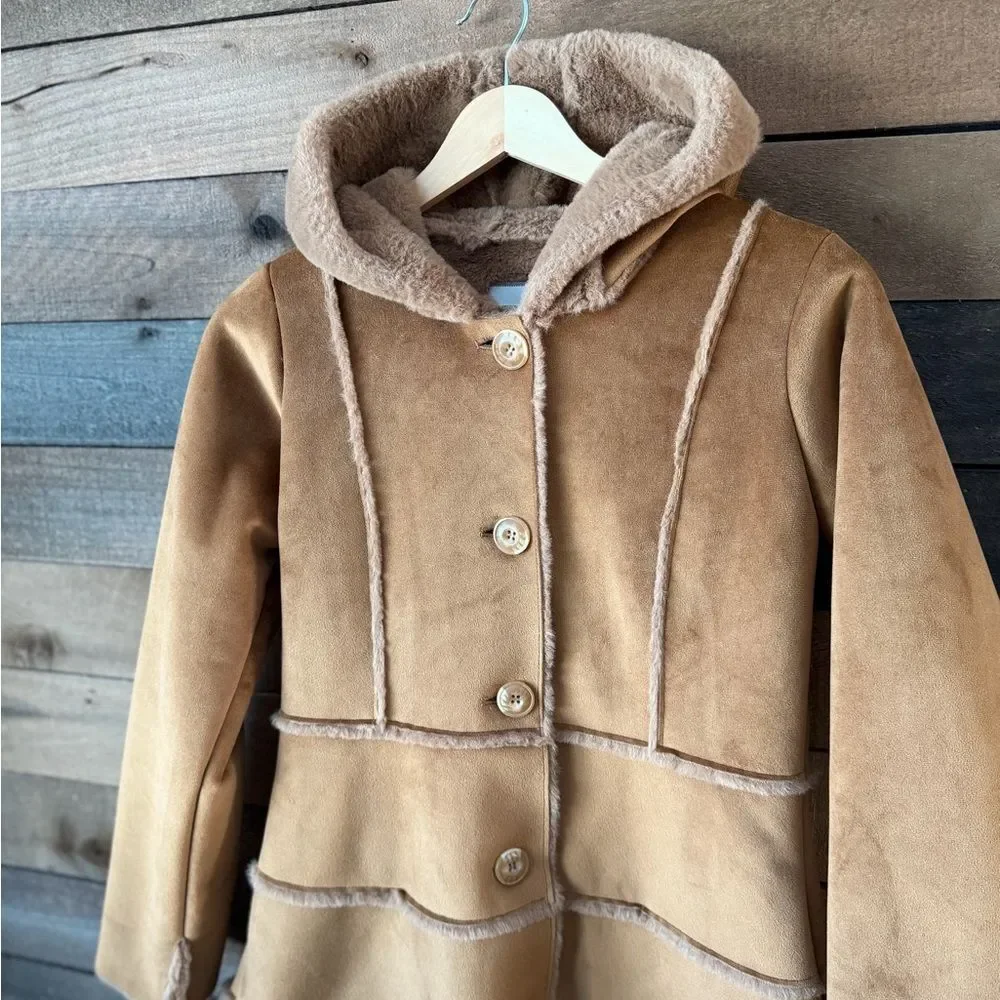 Vintage American Widgeon Faux Shearling Hooded Coat Kids